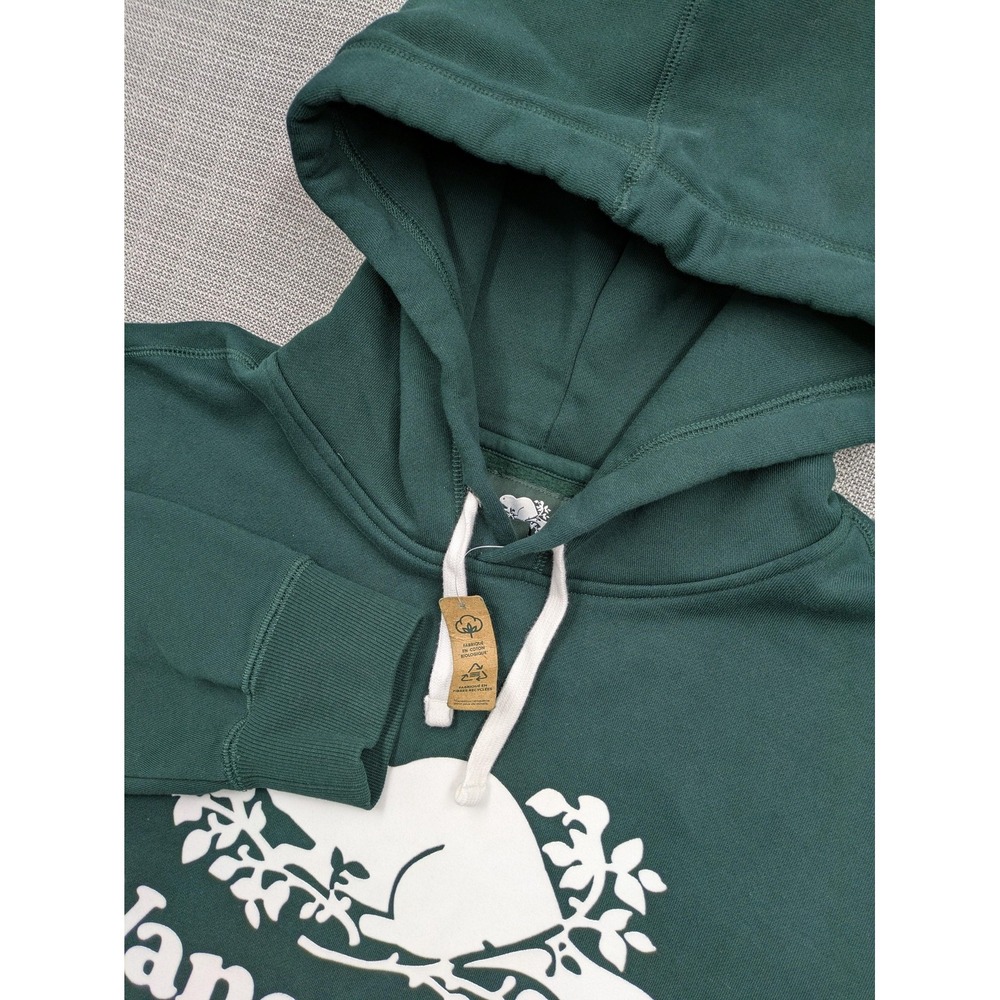 Roots Hoodie Mens XL Green Vancouver Beaver Graphic Canada Flags Fleece Pullover